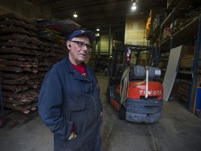 Harold Vandenberg, 78, at work at Titan Construction in Langley.