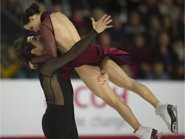 Tessa Virtue and Scott Moir compete at the 2018 Canadian Tire National Skating Championships at the Thunderbird Sports Centre in Vancouver, BC Saturday, January 13, 2018.