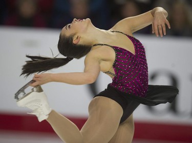 Triena Robinson competes at the 2018 Canadian Tire National Skating Championships at the Thunderbird Sports Centre in Vancouver, BC Saturday, January 13, 2018.