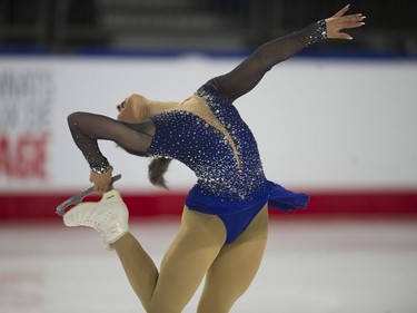 Gabrielle Daleman competes at the 2018 Canadian Tire National Skating Championships at the Thunderbird Sports Centre in Vancouver, BC Saturday, January 13, 2018.