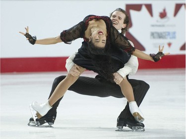 Ravie Cunningham and Cedar Bridgewood compete at the 2018 Canadian Tire National Skating Championships at the Thunderbird Sports Centre in Vancouver, BC Saturday, January 13, 2018.