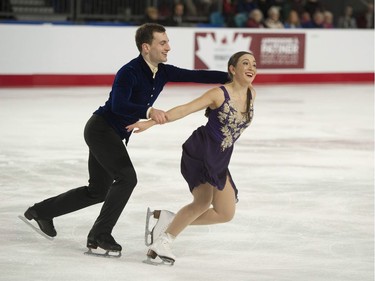 Gina Cipriano and Jake Richardson compete at the 2018 Canadian Tire National Skating Championships at the Thunderbird Sports Centre in Vancouver, BC Saturday, January 13, 2018.