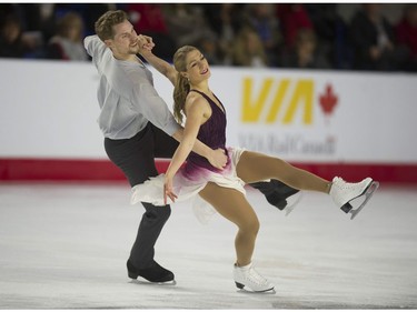 Sarah Arnold and Thomas Williams compete at the 2018 Canadian Tire National Skating Championships at the Thunderbird Sports Centre in Vancouver, BC Saturday, January 13, 2018.