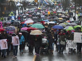 Thousands of people took part in the annual Women's March in Vancouver, BC Saturday, January 20, 2018. Similar marches were held around the world in order to combat the rise of white nationalism, misogyny and xenophobia.