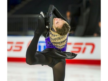Daria Carr of B.C. / Yukon performs in Novice Women on January 9. Daria placed 2nd.