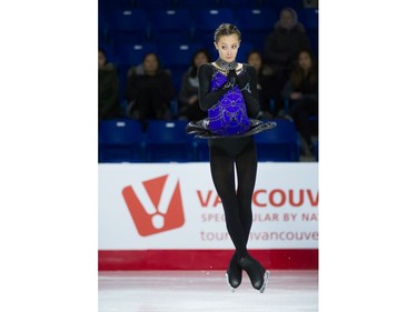 Daria Carr of B.C. / Yukon performs in Novice Women on January 9. Daria placed 2nd.