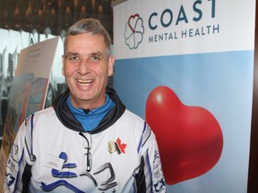 Joe Roberts, who created the Push for Change Foundation and pushed a shopping cart across Canada for 17 months to raise awareness and funds for youth homelessness, was in Vancouver to help launch the Call for Nominations reception for Coast Mental Health's 2018 Courage to Comeback Awards.