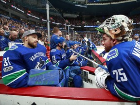 Jacob Markstrom (25) and Anders Nilsson have formed a strong bond on and off ice.
