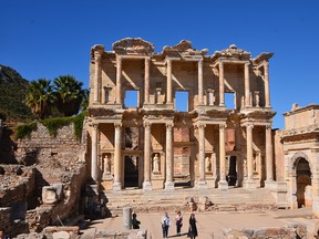 The Library of Celsus’ skeletal remains, which once contained a quarter of a million books.