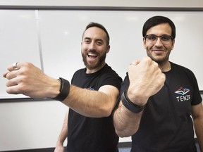 Lukas-Karim Mehri and Gautam Sadarangani, of BioInteractive Technologies, have developed a gesture recognition wristband that has drawn the attention of Techstars, a major U.S.-based accelerator.
