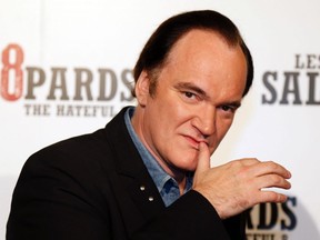 This file photo taken on December 11, 2015 shows U.S. director Quentin Tarantino posing during a photo call for the premiere of his movie The Hateful Eight in Paris on December 11, 2015.