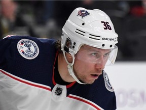 Jussi Jokinen, who recently cleared waivers, was acquired by the Vancouver Canucks on Monday from the Columbus Blue Jackets.