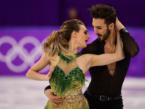 The French ice dancer and her partner Guillaume Cizeron, who came into the Games as gold medal threats, were mere seconds into their short program when her dress started to come apart. Literally.