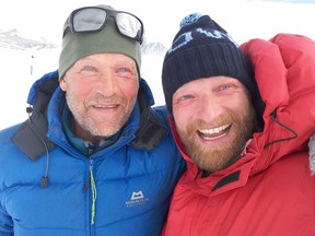 Robert Swan (left) and Ben Saunders (right) at Union Glacier.