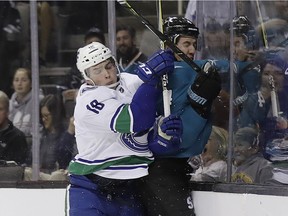 The physical part of the NHL game has never been a problem for Jake Virtanen.