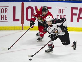 Vancouver Giants winger Ty Ronning, who sits on 47 goals this season — one short of Evander Kane’s near decade-old team record — missed Wednesday’s loss in Kelowna with the flu.