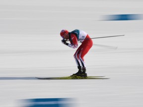 Canada's Graeme Killick competes during the men's 15km cross country freestyle at the Alpensia ski centre during the Pyeongchang 2018 Winter Olympic Games on Feb. 16, 2018.