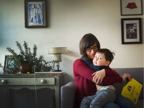 Tamara Herman and her 2.5-year-old son Emil Porter at their home in Vancouver. She canvassed for the NDP during the election in part because of their affordable child care promise.