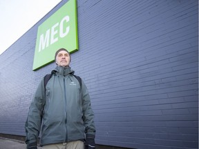 Gary Matthews outside MEC on Broadway in Vancouver on Tuesday.