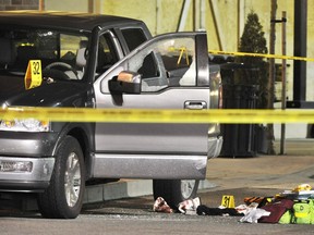 The vehicle in which Kevin LeClair was shot outside the IGA at Thunderbird Centre in Langley on Feb. 6, 2009.