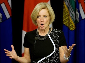 Alberta Premier Rachel Notley announces on Tuesday February 6, 2018 that Alberta will boycott all wine from British Columbia in response to the B.C. government's delay of the Trans Mountain pipeline expansion.