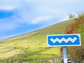 A waves sign on the Wild Atlantic Way.