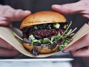 Ikea's Space10 lab created a bug burger, which contains a combination of root vegetables (beets, parsnips, potatoes) and mealworms.