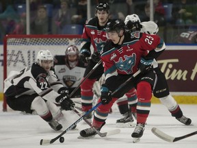 Vancouver Giants winger Jared Dmytriw (#22) will face one of his former teams in the first round of the WHL playoffs when the Giants take on the Victoria Royals in a best-of-seven series.