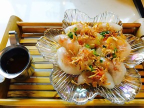 Shrimp and pork tapioca dumplings at Bahn Mi Tres Bon in Richmond.