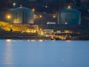 Tanks at the Kinder Morgan Westridge Marine Terminal in Burnaby, Nov. 29, 2016.