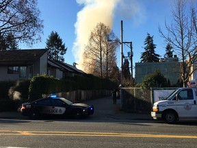 Crews are currently on scene at a fire located in the 400 block of West 17th Avenue near Cambie Street in Vancouver, B.C. on Sunday, March 11, 2018.