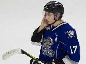 Tyler Soy of the Victoria Royals, the story of Game 4 in his team's 7-3 win against the Vancouver Giants, is expected to miss the rest of the first-round WHL playoff series with an upper body injury. The series is tied 2-2, with Game 5 on Saturday night in Victoria.