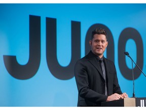 Michael Buble at the press conference announcing he would be the host of the 2018 Juno Awards in Vancouver.