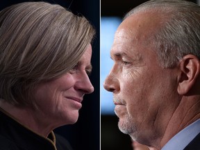 Alberta Premier Rachel Notley and B.C. Premier John Horgan.