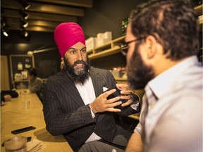 VANCOUVER, BC , Jagmeet Singh and Dan Fumano report for Vancouver Sun, Jagmeet Singh is a Canadian lawyer and politician who has served as Leader of the New Democratic Party since 2017...March 08 2018. , Vancouver, March 08 2018. Reporter: , ( Francis Georgian / PNG staff photo) ( Prov / Sun News ) 00052624A [PNG Merlin Archive]