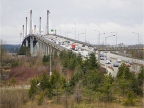 The Golden Ears Bridge, which connects Surrey and Langley to Maple Ridge and Pitt Meadows.