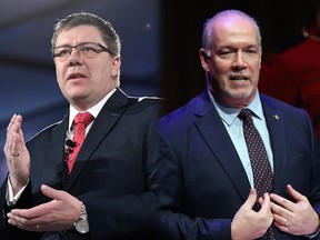 B.C. Premier John Horgan's approval rating increased by three points to hit 52 per cent in the last quarter, according to a new poll. He is tied for the highest approval rating among Canadian premiers with Saskatchewan Premier Scott Moe, who fell one point.