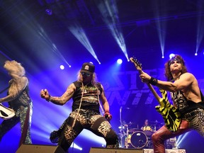 Steel Panther performing on their 'Lower the Bar' tour in Munich.