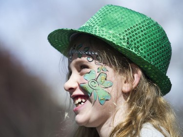 Maddy Blightt attends the St. Patrick's Day party at the Blarney Stone, Vancouver, March 17 2018.