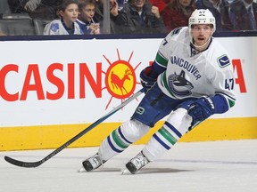 Winger Sven Baertschi, coming off a 14-goal campaign in a 53-game season limited by injury, plays a position for which the Canucks have an number of potential replacements. (Photo: Claus Andersen, Getty Images files)
