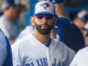 Toronto Blue Jays outfielder Jose Bautista before a game against the New York Yankees, on Sept. 24, 2017