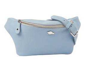 Blue fanny pack, $98 at Roots, roots.com.