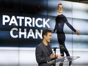 Canadian figure skater Patrick Chan announces his retirement at the CBC building in Toronto on Monday, April 16, 2018.