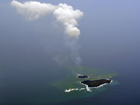 An island in the Ogasawara chain off Japan that is within the area where the deposits were found.