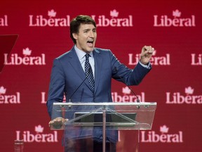 Prime Minister Justin Trudeau's much-ballyhooed middle-class tax cuts didn't deliver as other tax measures were eliminated. Trudeau is seen here delivering a speech at the Liberal Party convention in Halifax on April 21, 2018.