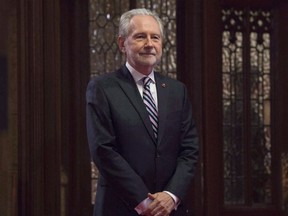 enator Peter Harder waits in the Senate lobby, Tuesday, November 15, 2016 in Ottawa. In Harder’s estimation, the past two-and-a-bit years have been something of a golden age of Senate legitimacy, a period in which it has rebuilt its credibility after what he plainly views as the dark age of partisanship that preceded it: a dark age that precisely coincides with the period of Conservative government.