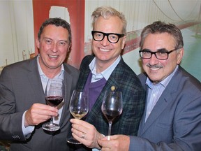 Toasting the golden grapes of California were Mark Hicken, board chair of the Vancouver International Wine Festival, Arts Club Theatre executive director Peter Cathie White and Rick Slomka, Canadian director at the California Wine Institute. Hundreds of oenophiles swigged and swirled wine at Arts Club Theatre Company’s annual California Wine Fair.