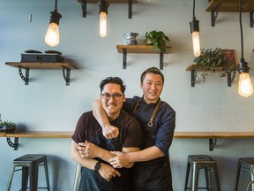 Chefs Mark Singson (left) and Felix Zhou are both contestants from Vancouver on the new season of Top Chef.