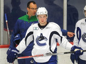 Jonathan Dahlen worked out at the Vancouver Canucks' 2017 Development Camp at the Doug Mitchell Thunderbird Sports Centre in Vancouver.