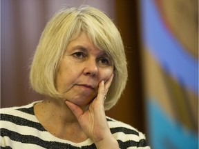 Vancouver City councillor Adriane Carr attends the city council meeting, Vancouver, January 18 2018.